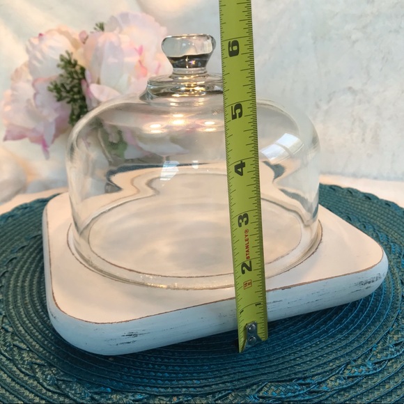 🌸SWEET SHABBY CHIC COVERED CHEESE PLATE🌸 - Picture 6 of 7